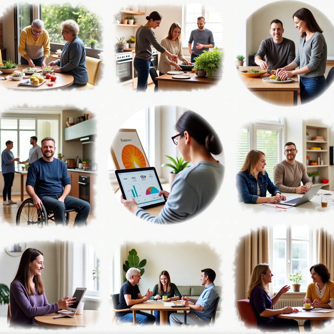 SIL home kitchen, shared living space, accessibility adaptations